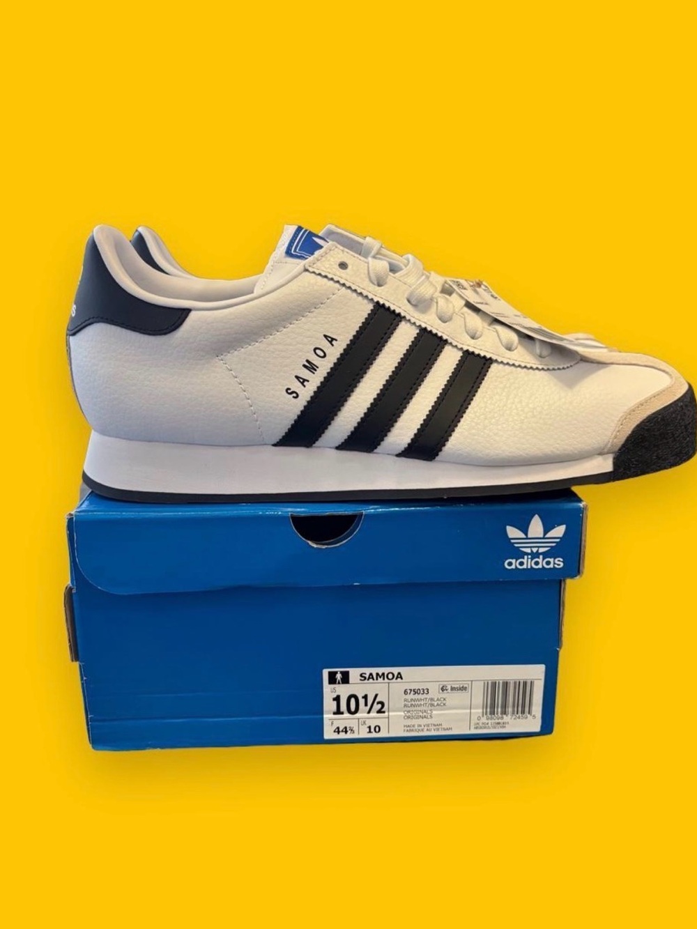 adidas White & Black Samoa Retro Runner
